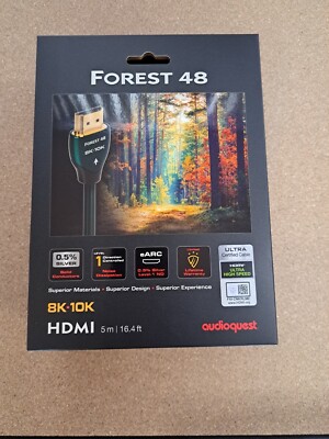 AudioQuest Forest 48, 5M HDMI Cable, 16.5 ft. BRAND NEW from AUTHORIZED DEALER