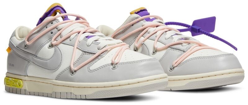 OFF WHITE X NIKE Nike x Off White Dunk Low 'Lotto 24 di 50' DM1602 119 Uomo Taglia 8 NUOVE