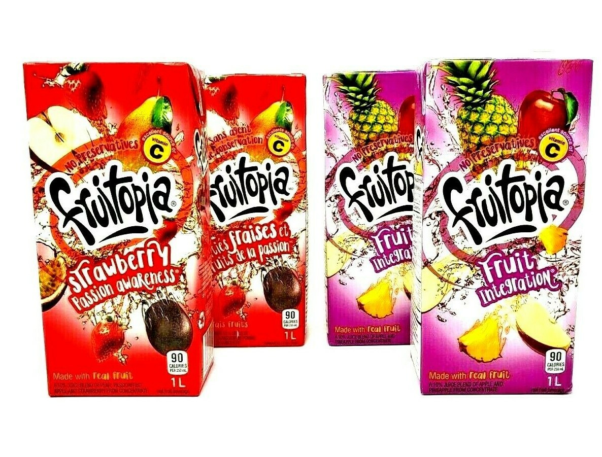 4 X Fruitopia Juices 2 X Fruit Integration & 2 X Strawberry Passion 1L