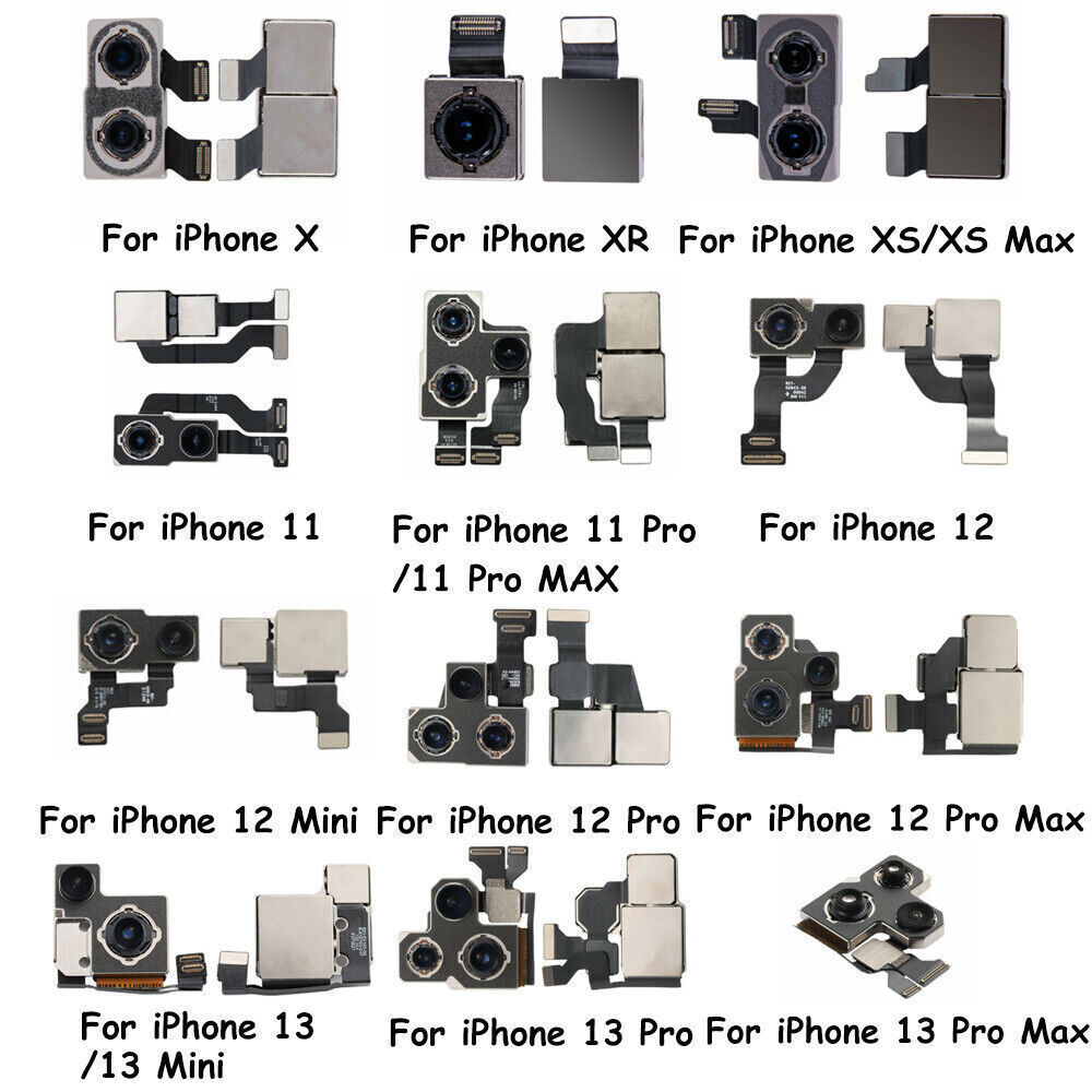 For iPhone 13 Pro Max 12 11 XS XR X Lot Rear Back Camera Flex