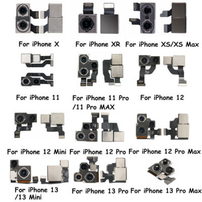 For iPhone 13 Pro Max 12 11 XS XR X Lot Rear Back Camera Flex Cable  Replacement