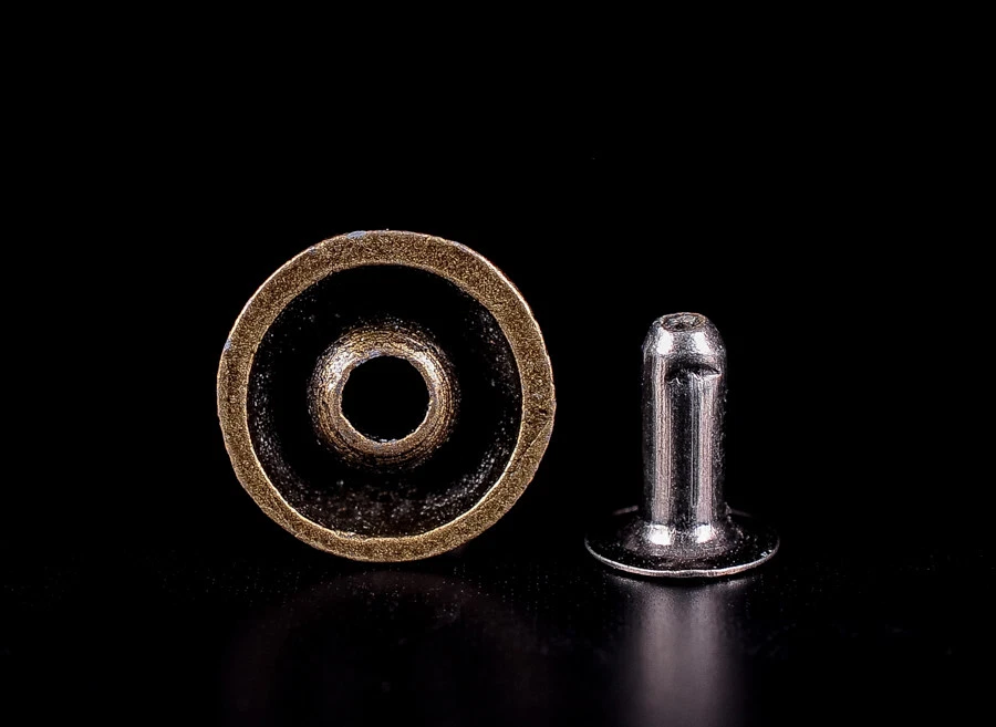 50pc10MM Antique Brass Hexagon Flat Fast Rivet Leathercraft Studs Decorative - Image 4 of 4