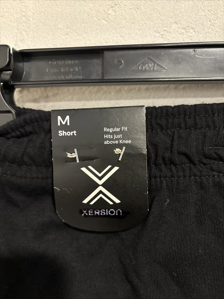 Xersion Mens Black Knit Casual Athletic Shorts Regular Fit Pockets Size