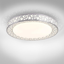 20 Inch LED Flush Mount Ceiling Light - Modern Brushed Nickel Ceiling Light Fixt