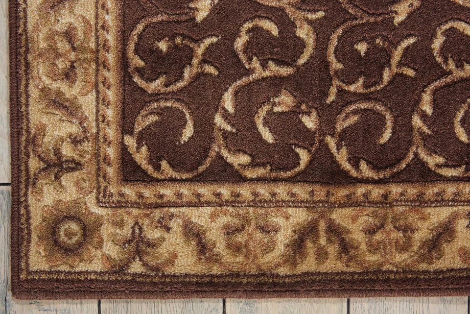 Alfombra Nourison Somerset Floral Rown 2'3" x 8', Fácil lavado, Sin desprendimiento, Foto 4 de 4