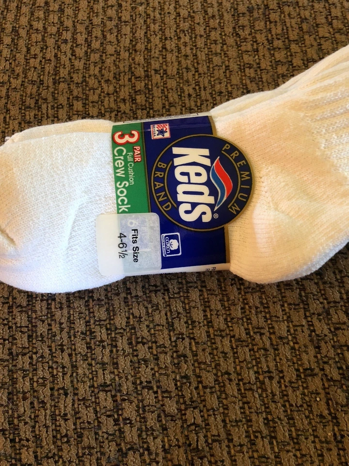 DE COLECCIÓN KEDS 3 pares de calcetines de béisbol con logotipo juvenil talla 4-6,5 Foto 3 de 4