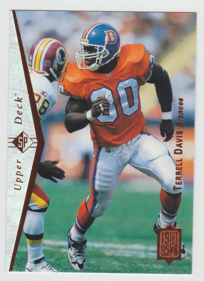 TERRELL DAVIS Broncos 1995 SP Football Rookie Card #130 RC Set Break SEE SCANS