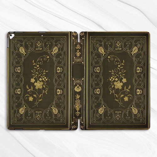 Vintage Old Book Floral Case For iPad 10.2 Air 3 4 5 Pro 9.7 11 12.9 Mini - Picture 4 of 6