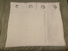 beige linen grommet curtain panel lined 52in W x 90in L