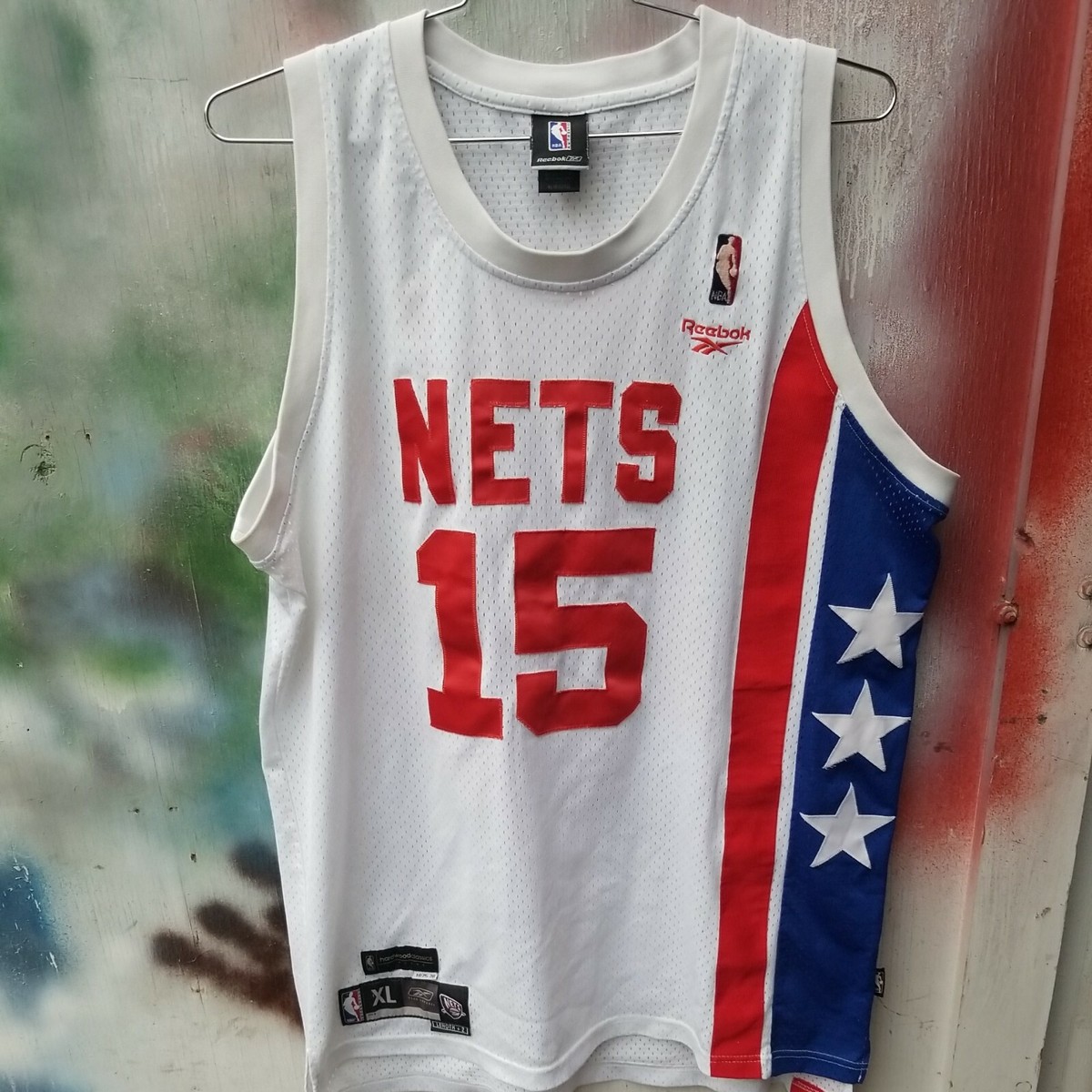 Reebok HWC VINCE CARTER #15 New Jersey Nets Jersey Size xL Durant