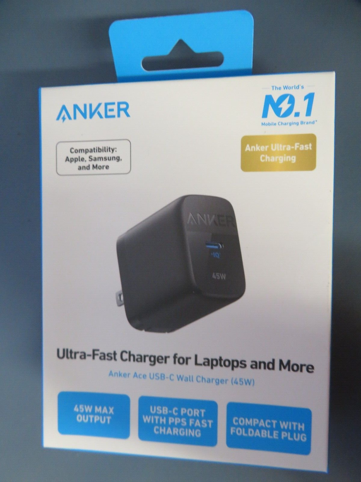 ANKER 45W GaN USB C Fast Wall Charger with Power Delivery  