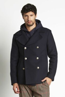 Markup Cappotto corto uomo doppio petto marina style Peacoat corto