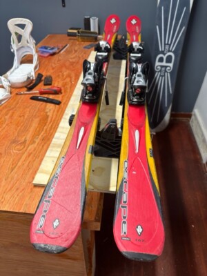 k2 escape skis 5500 Vintage Snow 1985-87 NOS Never Drilled Ski Rental Systems, Lake Tahoe