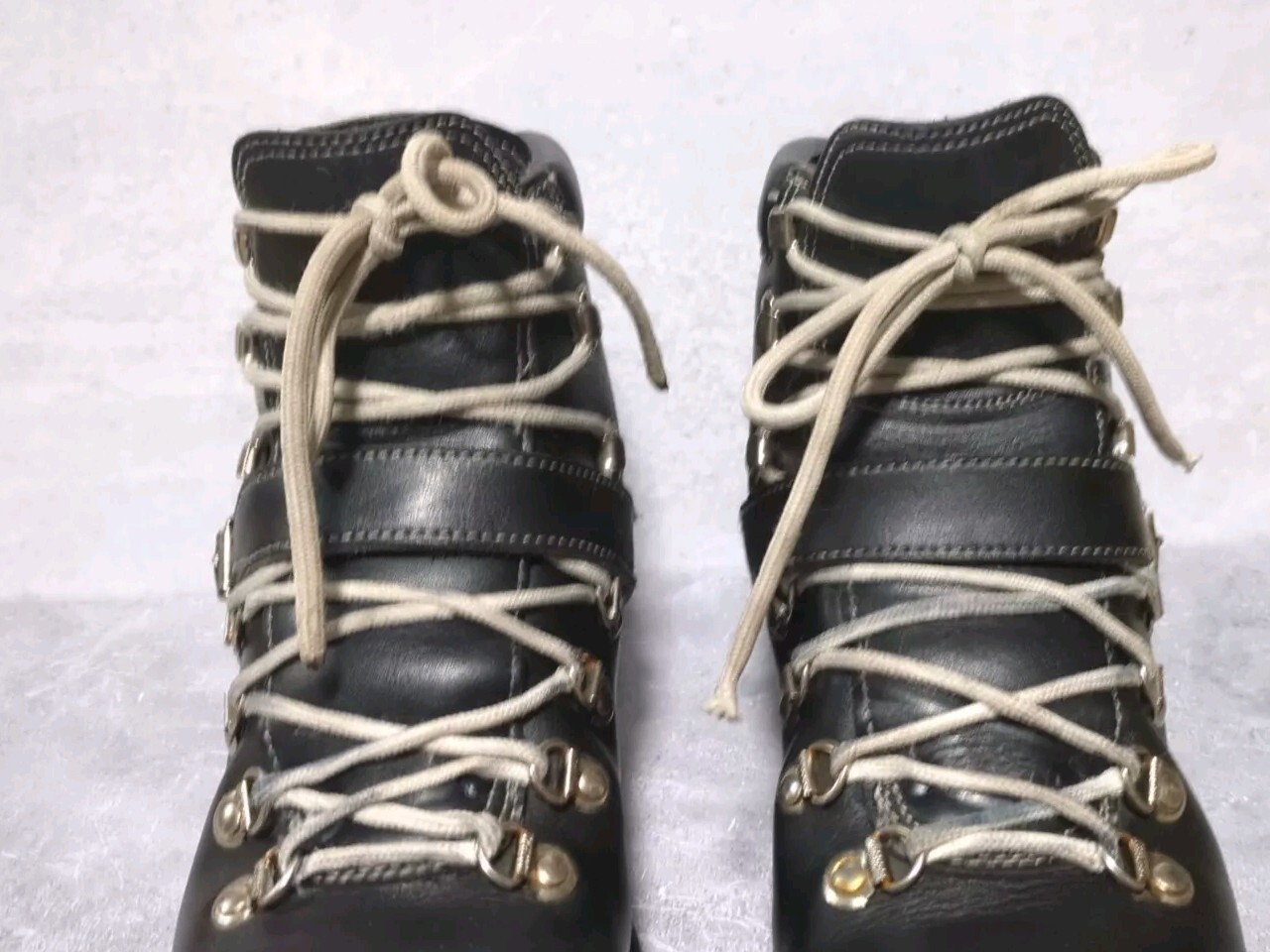 SALOMON Scarponi da sci vintage uomo Fabiano SCARPA pelle telemark 3 pin Italia taglia 7 5 N