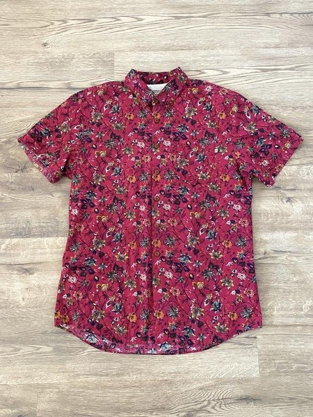 Men Farah Shirt Red Cotton 42 / XL / 50