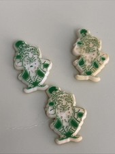 Lot Of 3 Lewtan Rare Collectible Small Plastic Leprechaun Lapel Pins