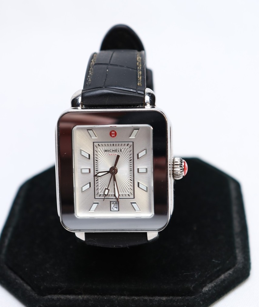 Michele Deco Sport Stainless Black Silicone Women's Watch MWW06K000044 $395