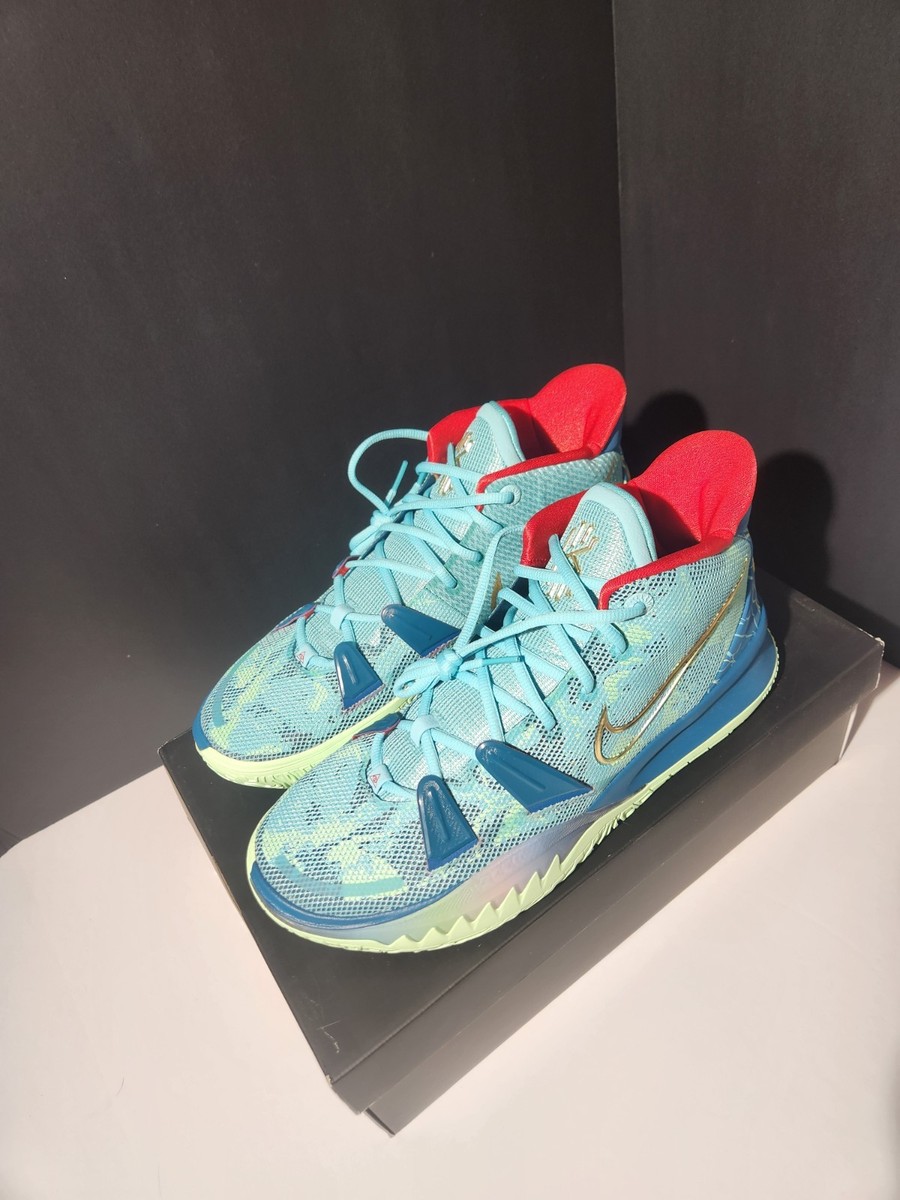Nike Kyrie 7 Preheated Special FX Men's Size 12 Bleached Aqua/Gold