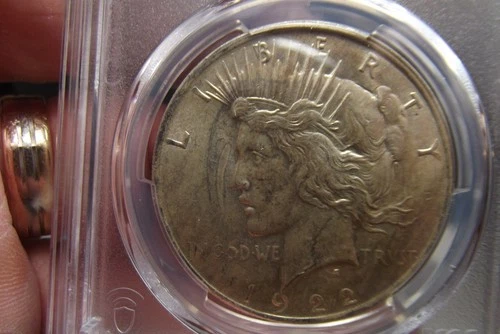1922-P  Silver Peace Dollar   PCGS MS62 Terrific Strike