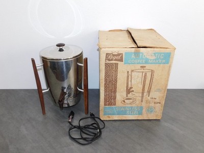 Vintage MCM Regal 10-30 Cups 1330 Atomic Automatic Coffee Maker w/ Box