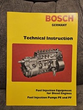 Bosch Instr. Manual Fuel Injection Equipment Diesel Pump Mechanical Governor