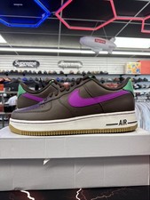 MENS AIR FORCE 1 07 BAROQUE BROWN/VIVID PURPLE-GREEN IM2368-237-SIZE 10.5