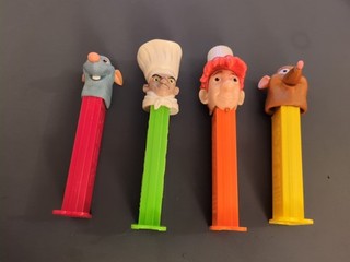 Vintage Pez Dispenser Pat. # 5.9 China Hungary Ratatouille Set of 4 A45