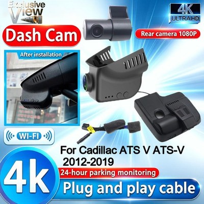 For Cadillac ATS V ATS-V 2012-2019 4K 2160P Wifi DVR Dash Cam Front Rear Camera
