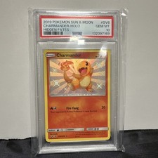 Pokemon Charmander Shiny Sun & Moon Hidden Fates Holo #SV6 PSA 10