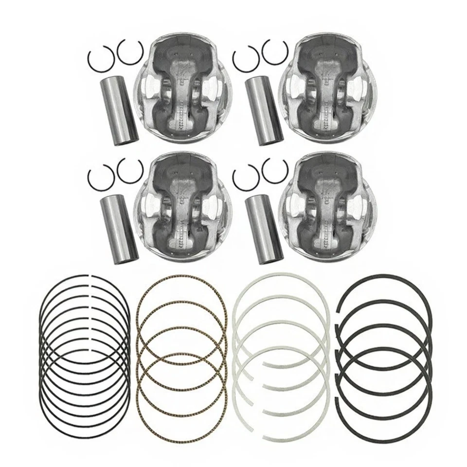 4PCS Piston & Rings STD for EJ7Z-6108-E 2015-2019 Ford Mustang Lincoln MKC 2.3L - Image 2 of 4