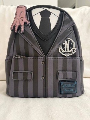 Loungefly Wednesday Addams Family Exclusive Nevermore Cosplay Mini Backpack