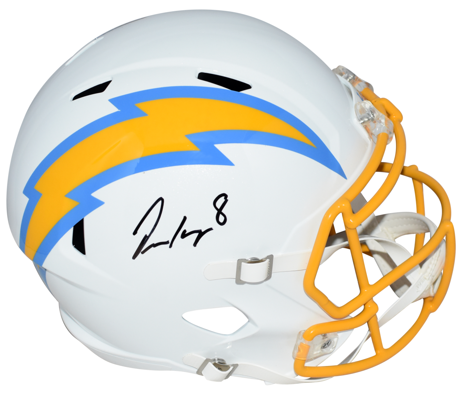 Omarion Hampton Autographed Signed Los Angeles Chargers FULL SIZE SPEED HELMET BECKETT 