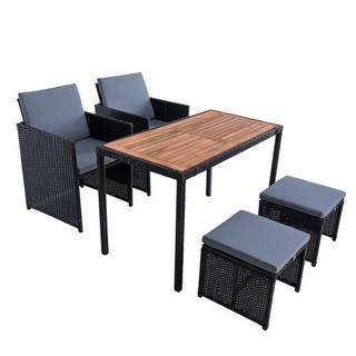 B Ware Polyrattan Sitzgruppe Gartenmöbel Set Rattanmöbel 4 Personen Gartenset