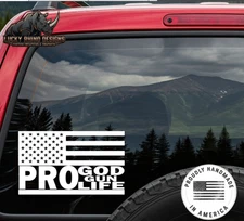 Pro God Gun Life Vinyl Car Truck Bumper sticker Window Decal USA Proud Love
