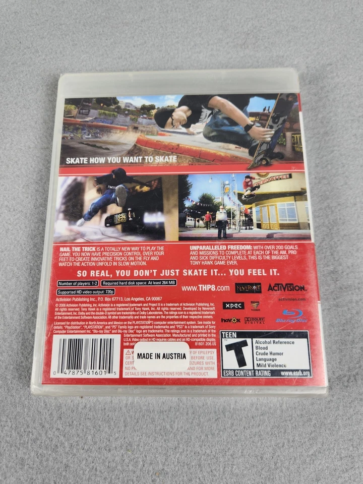 Tony Hawk’s Project 8 (PS3, 2006) Nuevo Precintado – PlayStation 3 PS3 Skate Foto 2 de 4