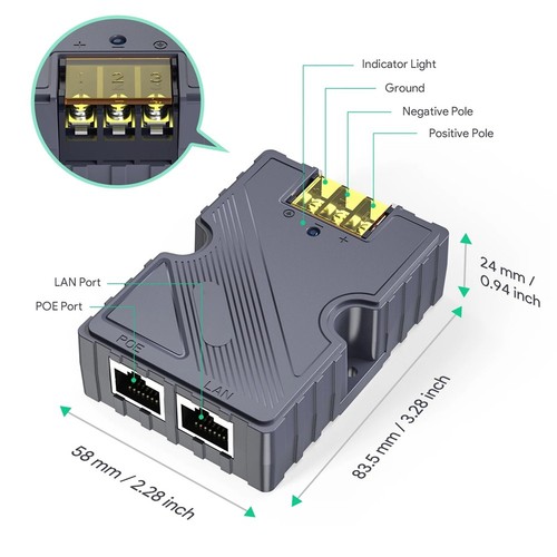 Für PoE-Injektor 150 W Dish-Kabeladapter auf RJ45 Auto-DC-Aufwärts3957 - Bild 10 von 10