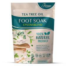 Fivona Tea Tree Foot Soak Blend 14.1 oz - Epsom Salt with Essential Oils for Hea