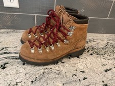 Vintage Dexter Suede Brown Leather Hiking Boots Womens 6.5 N Vibram USA