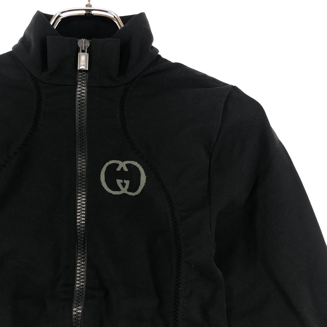 GUCCI Seamless Jersey Zip Jacket Interlocking G Logo Zip-up S Black Used KLDR-0 thumbnail 2