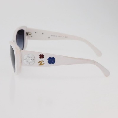 CHANEL Camelia Sunglasses Plastic White 5186-A CC Auth 176109A | eBay