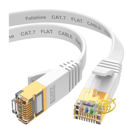 Cat7 Ethernet Kabel 7,5m Flach 600MHz Stabil 4 Paare ST