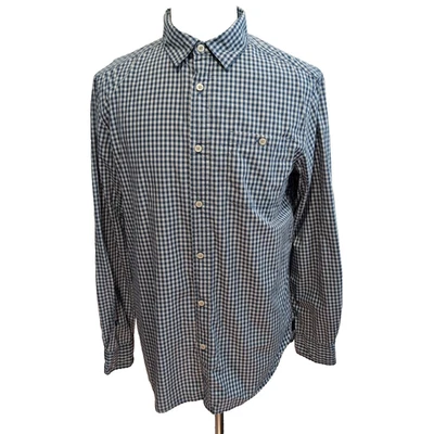 The North Face chemise bleu carreaux une poche taille M coton - Photo 1/4