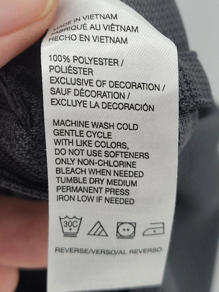 Izod 高尔夫裤男式 36x30 黑色灰色格子平底直筒性能 — 第 4/4 张图片