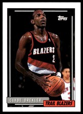 Clyde Drexler 1992-93 Topps #354 Trail Blazers NBA READ FREE SHIP AutographDen