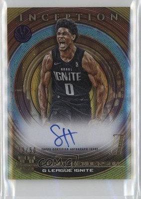 2022-23 Bowman Inception University Gold Foil V2 /50 Scoot Henderson Auto 13u1