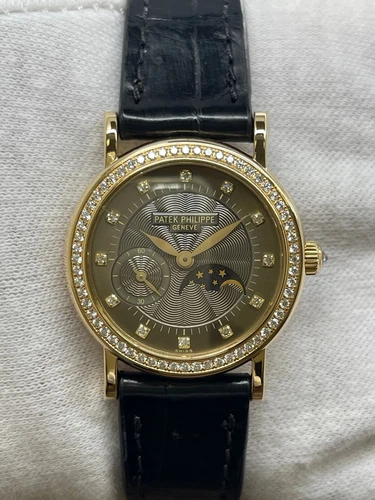 Patek Philippe Calatrava 18K Yellow Gold 29mm 4858J Bronze Diamond Dial Manual w