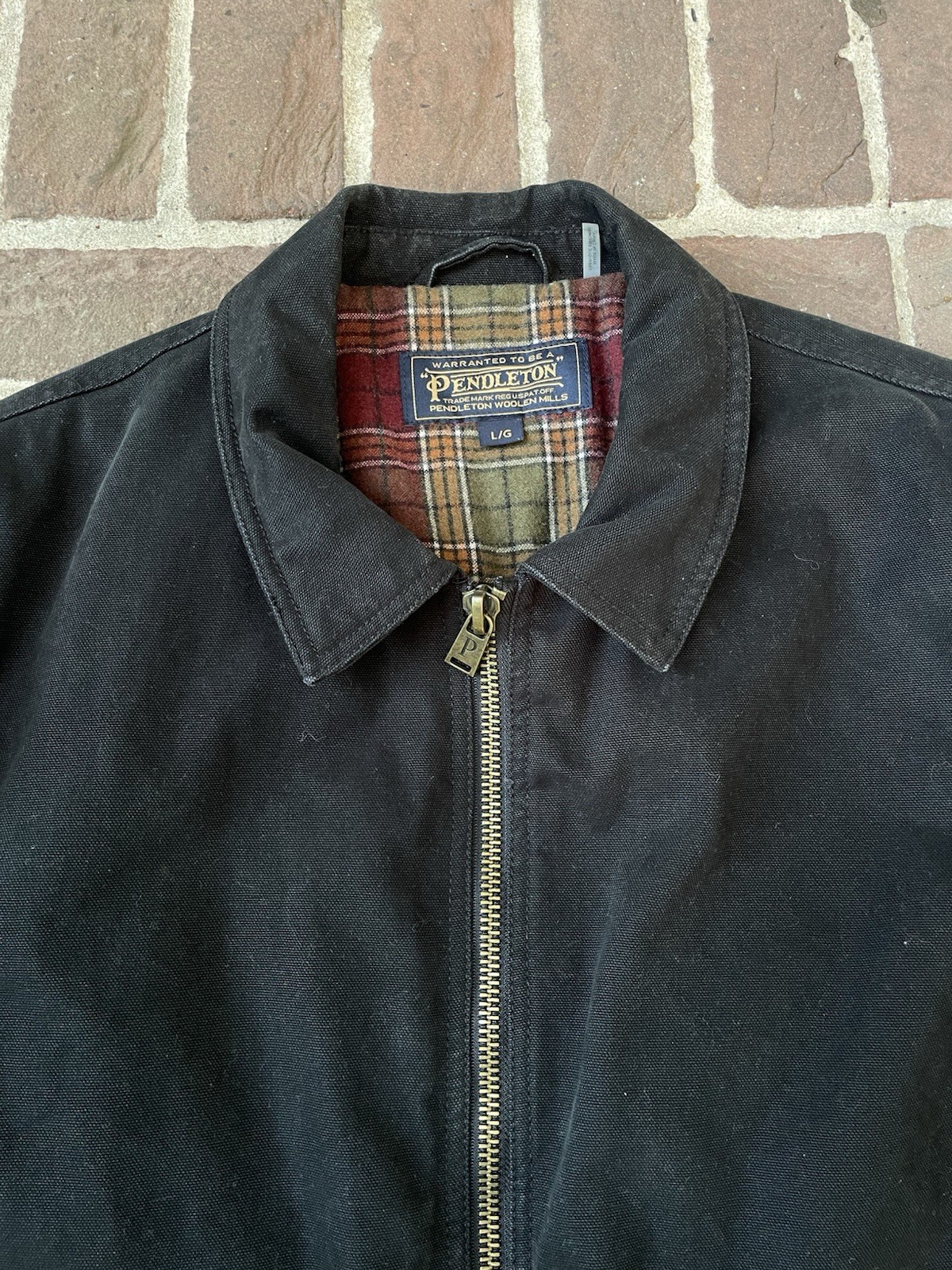 Pendleton Black Heavyweight Zip Jacket Mid-Length… - image 1