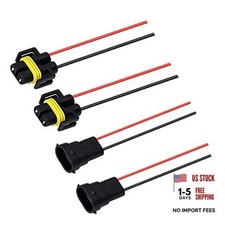 Set-2 H11 H8 Pigtail Socket Wiring Harness H11 Female Male Wiring Harnesses