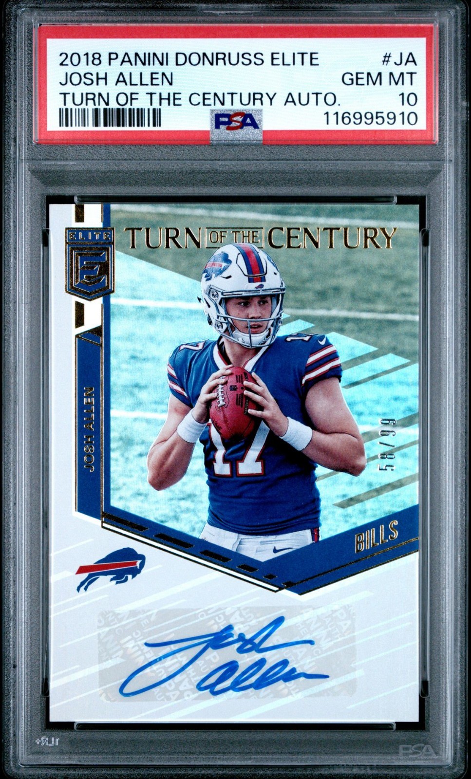 Josh Allen Panini Donruss Elite Turn of the Century Autograph #JA Base
