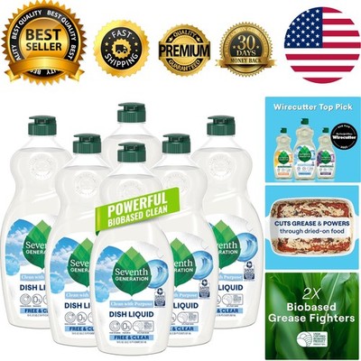 Gentle & Effective Seventh Generation Dish Soap - 6-Pack, Fragrance-Free 19 oz